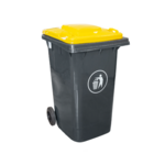 Couvercle jaune pour poubelle conteneur grise - ProSaveurs