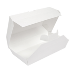 Boîte repas 20x13x7 cm blanche fermeture Paperlock - ProSaveurs
