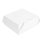 Boîte repas 21x21x8 cm blanche fermeture Paperlock par 300 - ProSaveurs