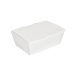Boîte repas 14x10x5 cm blanche par 480 - ProSaveurs