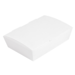 Boîte repas 21x15x5 cm blanche par 360 - ProSaveurs