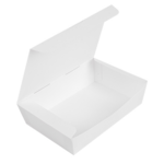 Boîte repas 21x15x5 cm blanche - ProSaveurs