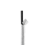 Pailles en papier noire 20 cm diam 0.6 cm emballée individuellement - ProSaveurs