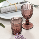 Gobelet en verre et verre à pied  lavande - ProSaveurs