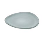 Assiette asymétrique en grès gris vert 27 cmx25 cm par 6 - Vaisselle en grès - ProSaveurs