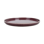 Assiette ronde en grès bordeaux diamètre 26 cm - Vaisselle en grès - ProSaveurs
