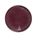 Assiette ronde en grès bordeaux 26 cm par 6 - Vaisselle en grès - ProSaveurs