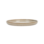 Assiette ronde en grès beige diamètre 21 cm - Vaisselle en grès - ProSaveurs