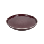 Assiette ronde en grès bordeaux 21 cm - Vaisselle en grès - ProSaveurs