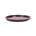Assiette ronde en grès bordeaux diamètre 21 cm - Vaisselle en grès - ProSaveurs