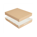 Plateau traiteur kraft 40,5x30,5x6 cm par 150 - ProSaveurs