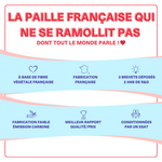 Paille compostable en fibre végétale fabriquée en France - ProSaveurs