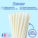 Paille compostable Small blanc givré 140mm - ProSaveurs