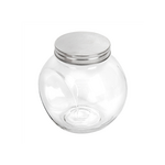 Bocal sphérique en verre avec couvercle métallique 1700 ml - Positon droite - ProSaveurs