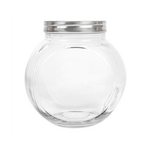 Bocal sphérique en verre avec couvercle métallique 3000 ml - Positon droite - ProSaveurs