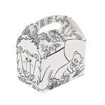 Boîte menu enfant à colorier - assortiment 3 motifs - Motif lion - ProSaveurs