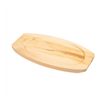 Poêlon en fonte 23,5 × 13,5 cm sur planche bois - ProSaveurs