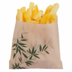 Sachets pour frites en papier écru 12x12 cm personnalisés 1 couleur CN08-143046P1C-2