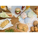 Feuilles en papier blanc 28x34 cm pour burger personnalisées 1 couleur CN08-22939P1C-5