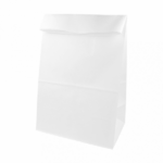Sac SOS en papier blanc 22+14x37 cm personnalisé 1 couleur CN08-22243P1C-1