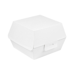 Boîte traiteur à micro-cannelures blanche