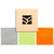 Serviette papier personnalisée couleurs pastel Double Point 20x20 cm - ProSaveurs