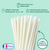 Paille compostable Large blanc givré 200mm - Diamètre 8 mm - ProSaveurs