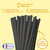 Paille compostable Bubble noir roche 200mm - Diamètre 12 mm - ProSaveurs