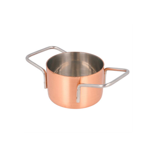 Mini Casserole Inox Cuivré 180 ml par 6 - ProSaveurs