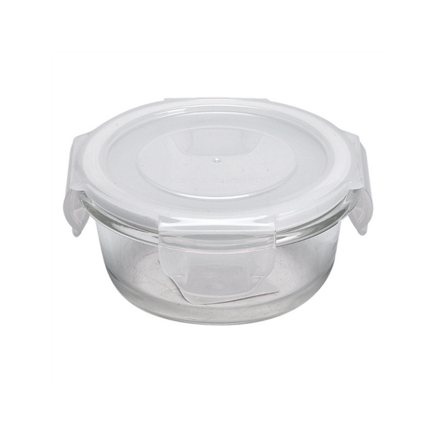 Plat en verre avec couvercle rond 620 ml par 6 - ProSaveurs