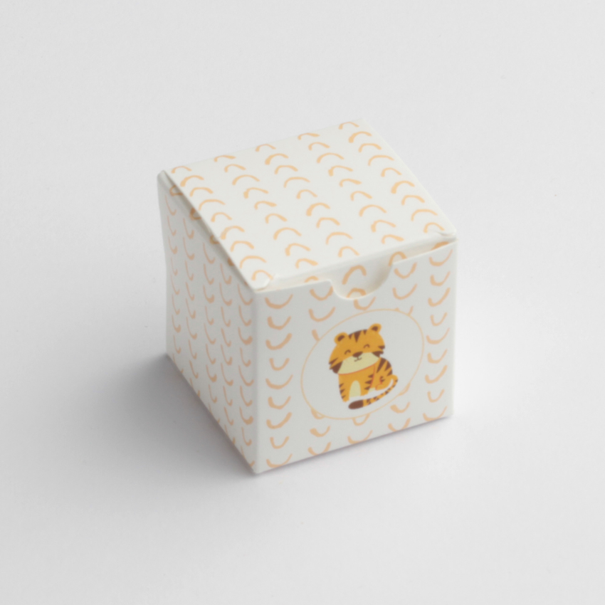 cube boite dragees thème tigre jungle