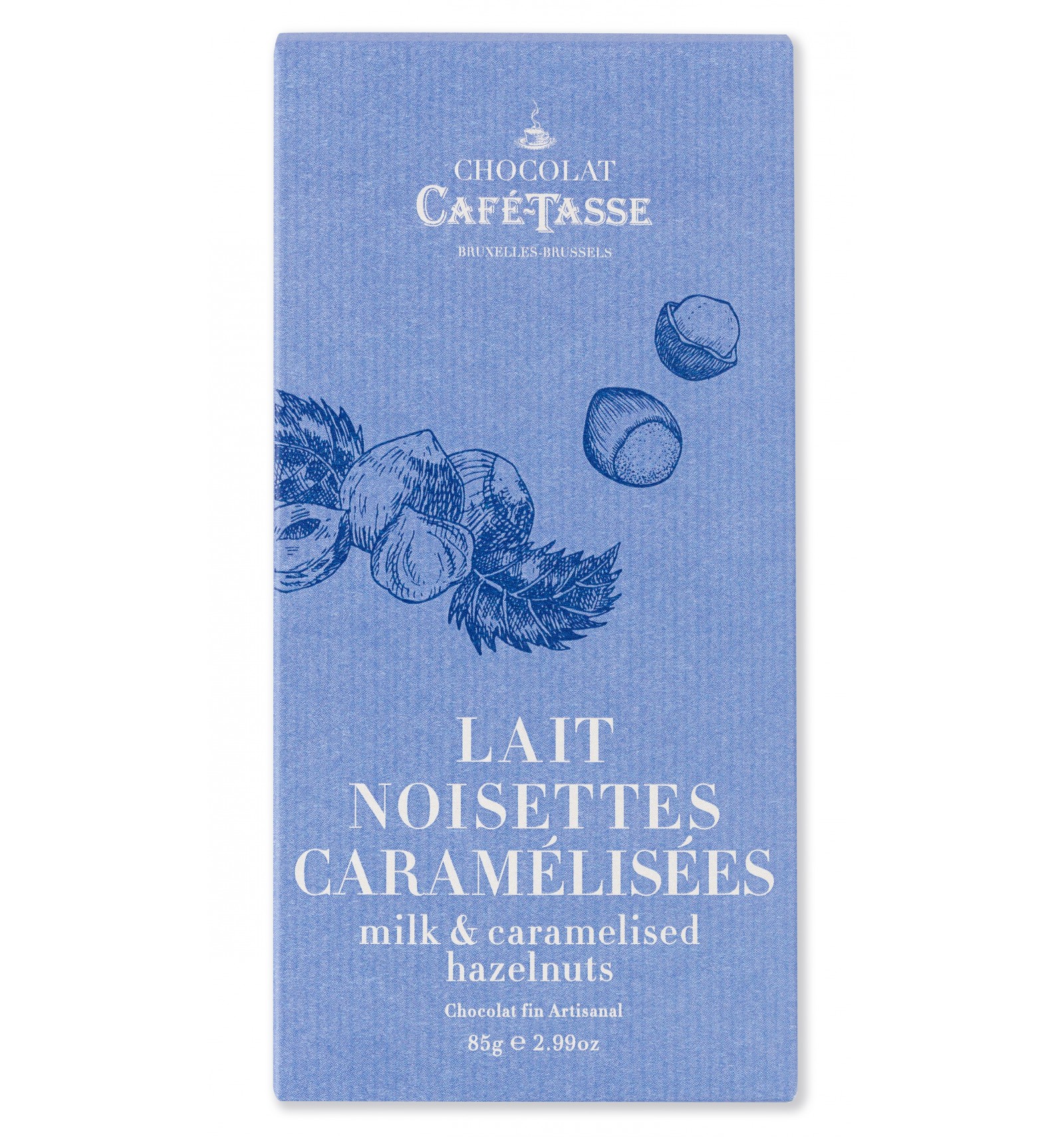 Tablette de chocolat au Lait , Noisettes Caramélisées Salées