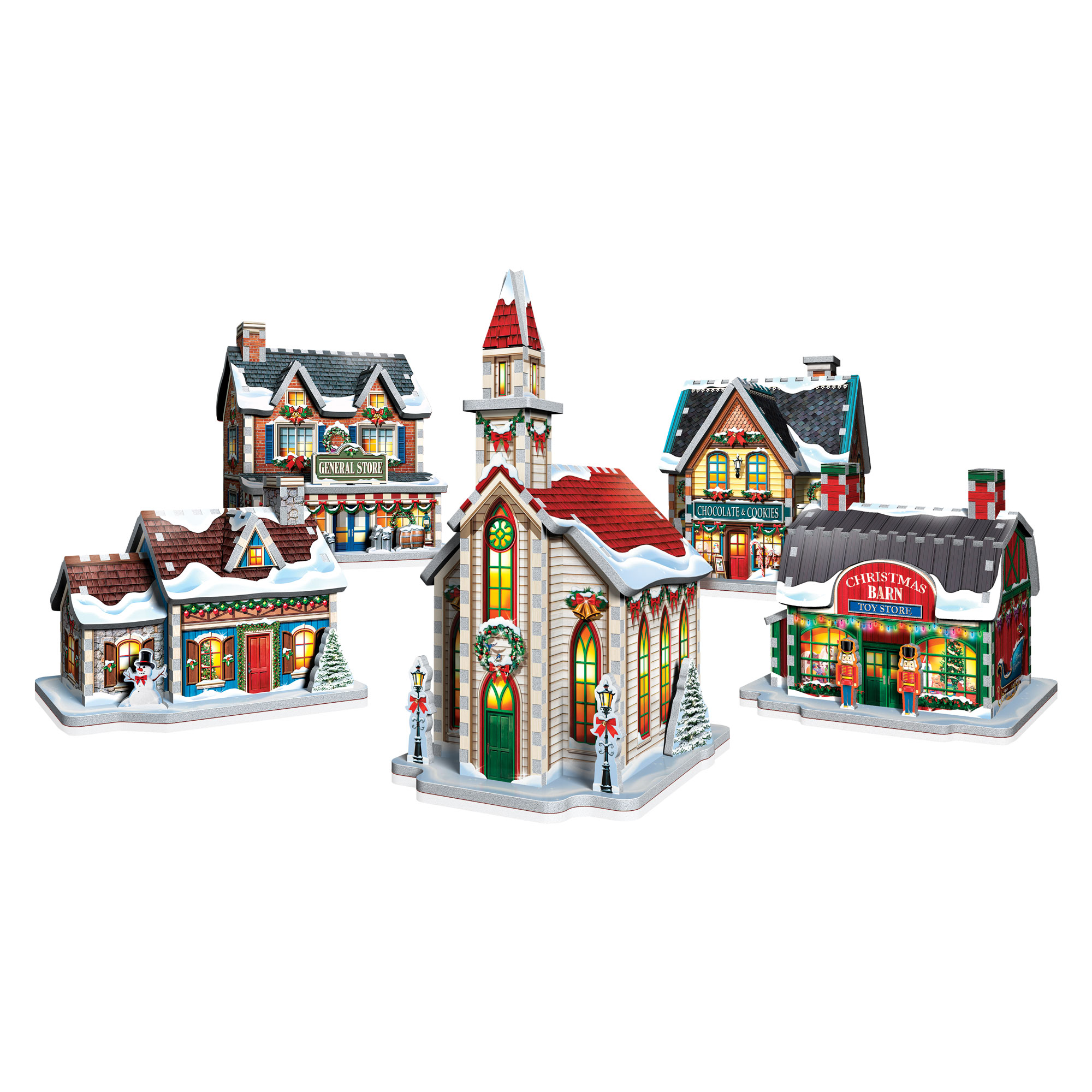 Village de Noël Puzzle 3D Wrebbit