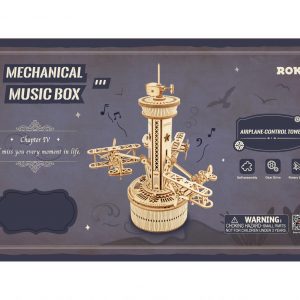 Robotime Boîte à Musique 3D puzzle bois Tour De Contrôle Davion AMK41 19,5 × 19,5 × 25,1 CM