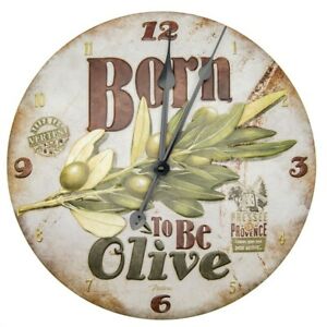 Horloge BORN TO BE OLIVE Natives déco rétro vintage