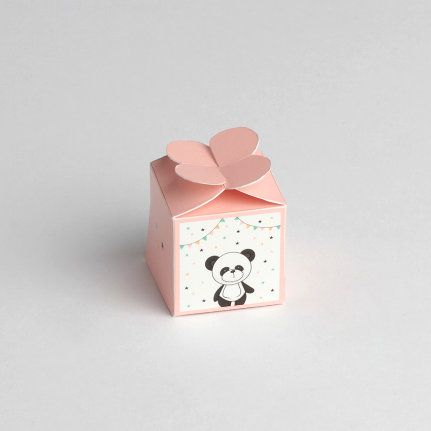 Ballotins à dragées - boites à dragées candy Fleurs thème Panda x10 Mariage baptême Communion Anniversaire