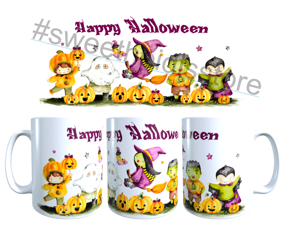 Mug Halloween Happy Halloween enfants déguisés 330 ml Sweet Heidi\'s Store@
