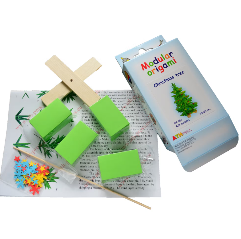 Kit dassemblage de sapin de Noël modulaire en origami