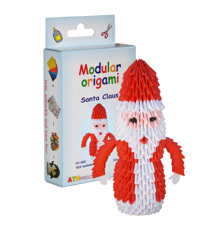 Kit d'Assemblage Modulaire Origami Père Noël