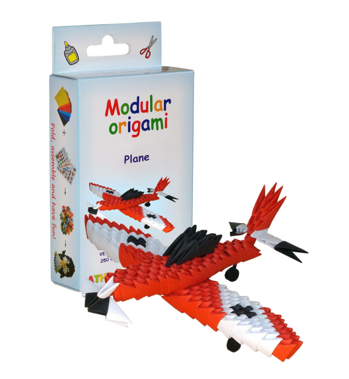 Kit d'Assemblage de l'Avion Modulaire Origami Rouge