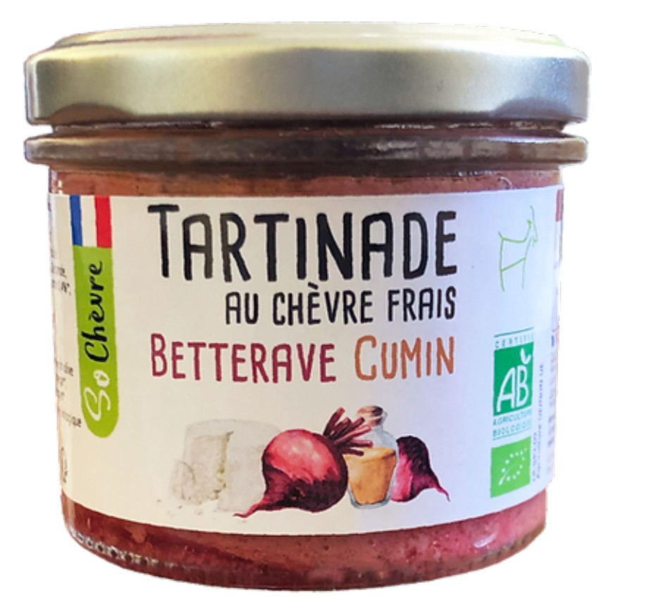 Tartinade au chèvre frais Betterave cumin So Chèvre Bio