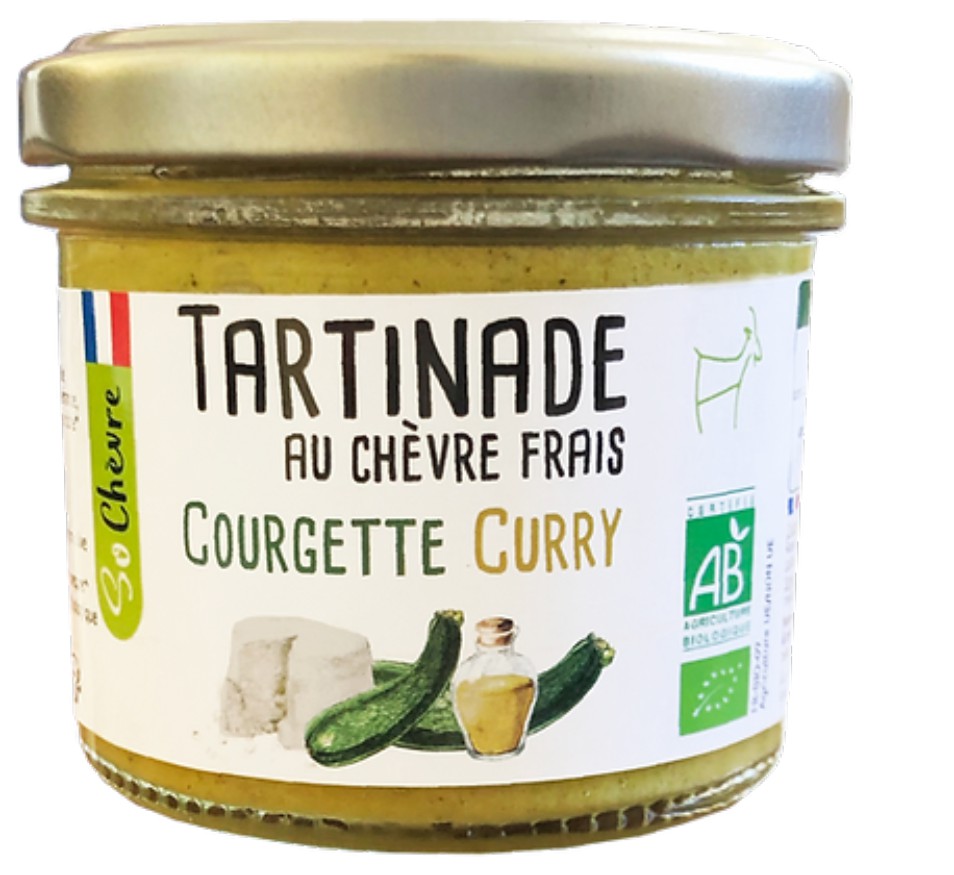 Tartinade au chèvre frais Courgette curry So Chèvre Bio