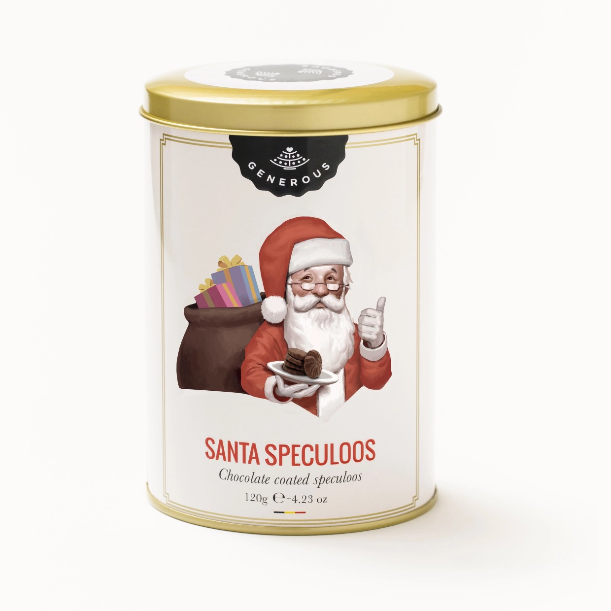 Santa Spéculoos -  Spéculoos nappés de chocolat-120g
