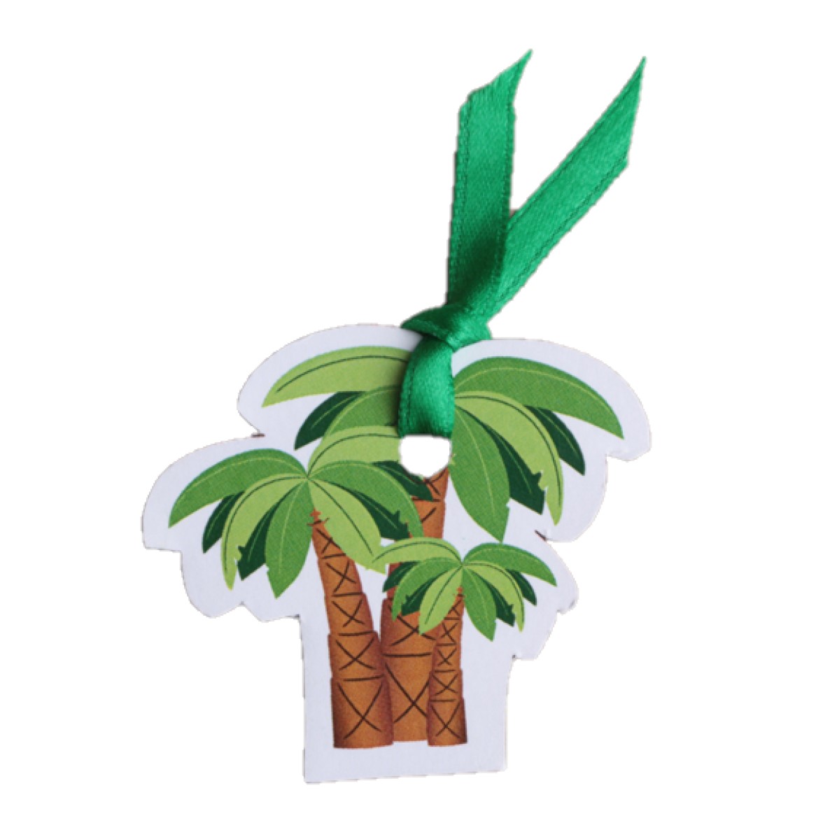 étiquettes forme palmier pour boîtes à dragées