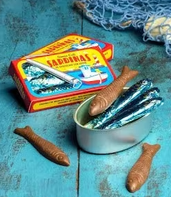 Boite de 3 sardines chocolat au lait Chocolat