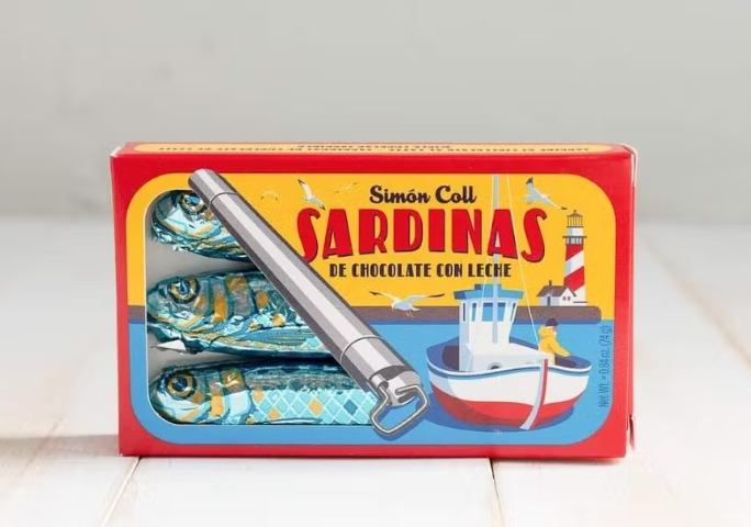 Boite de 3 sardines chocolat au lait Chocolat