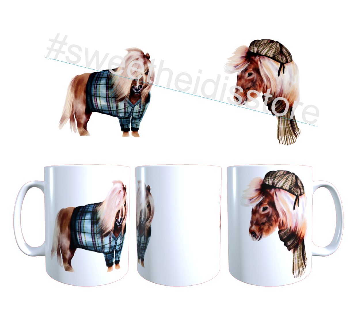 Mug motif poney écossais 330 ml Sweet Heidi's Store@