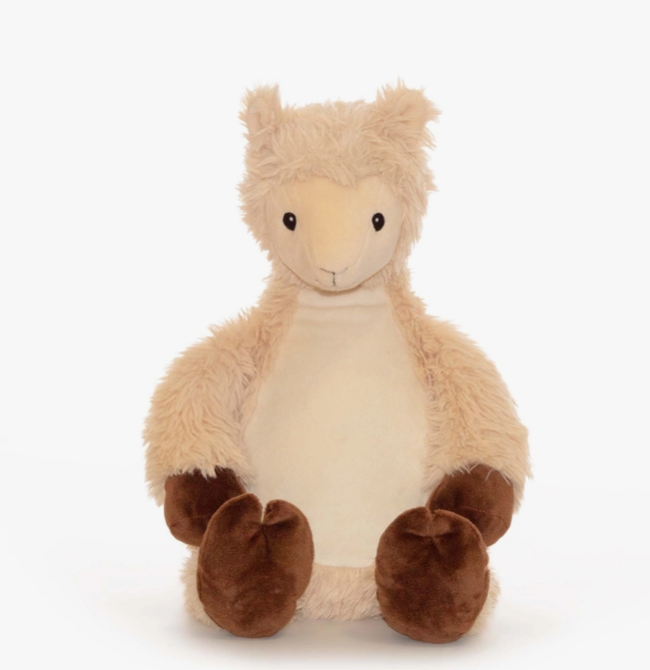 Peluche personnalisable Lama par impression ou broderie