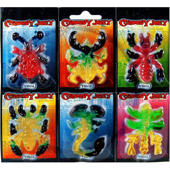 Bonbons Creepy Jelly plaque de 6 sujets