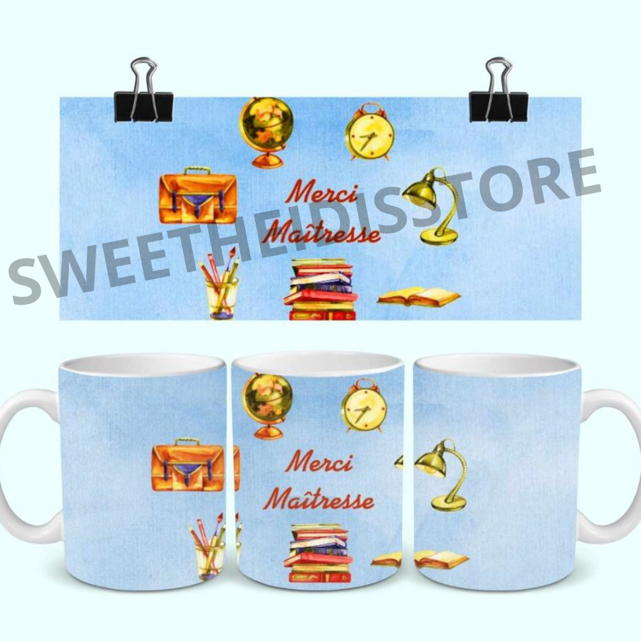 Mug " Merci Maitresse"" modèle1 330 ml de Sweet Heidis Store